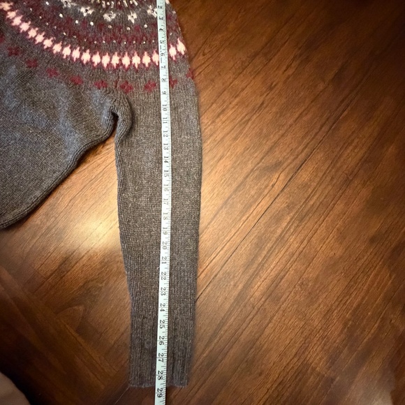 J. Crew Jewel Embellished Fair Isle Crewneck Sweater Dress, Wool Blend, Size Med - Picture 12 of 15